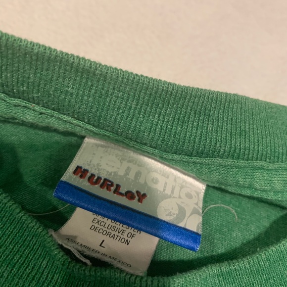 Throwback International Hurley Tshirt sz L green - Picture 4 of 4